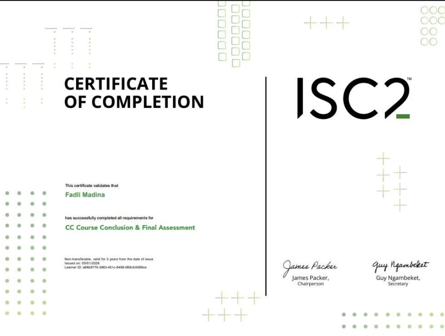 Certified in Cybersecurity